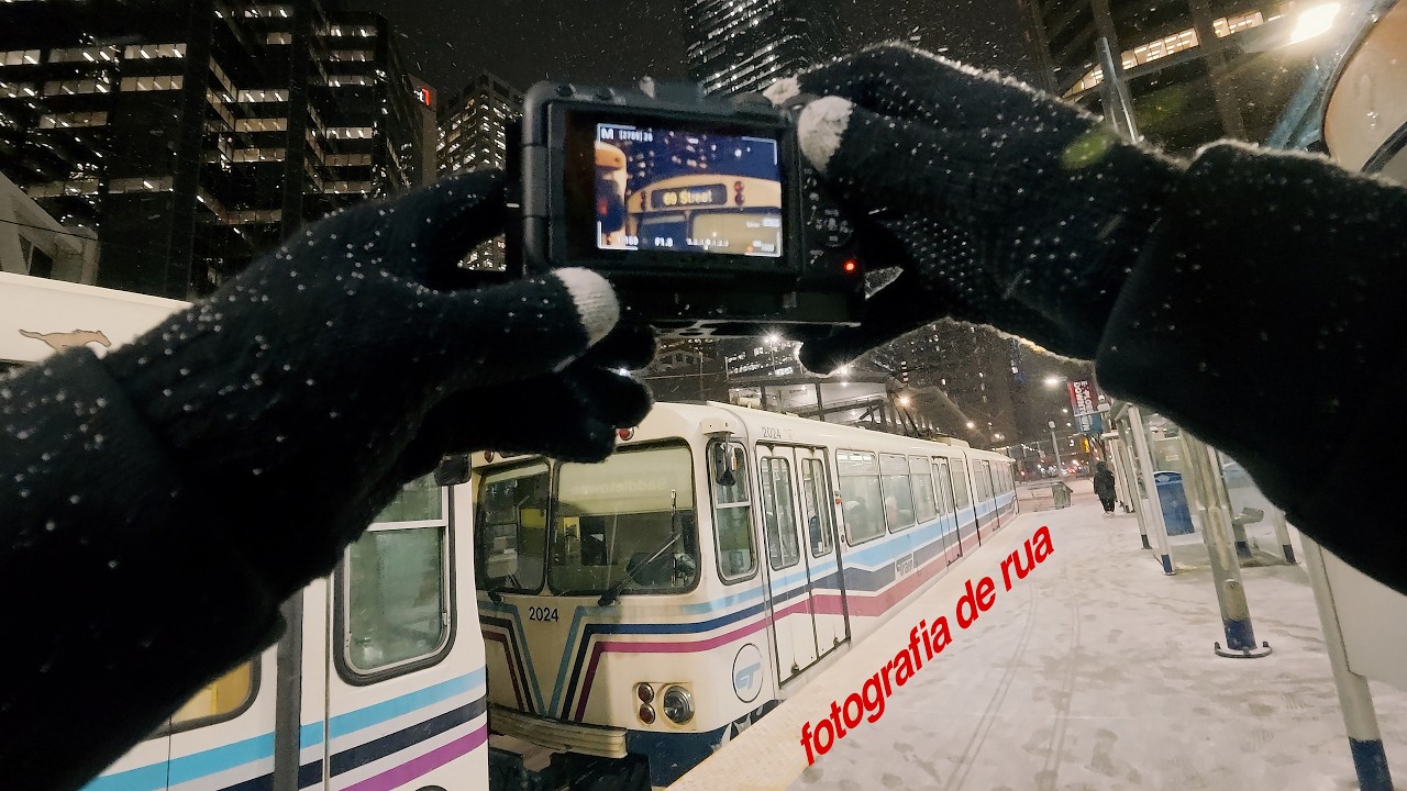 FOTOGRAFIA DE RUA NOTURNA com Canon R50V + 50mm | POV com DJI Action 6