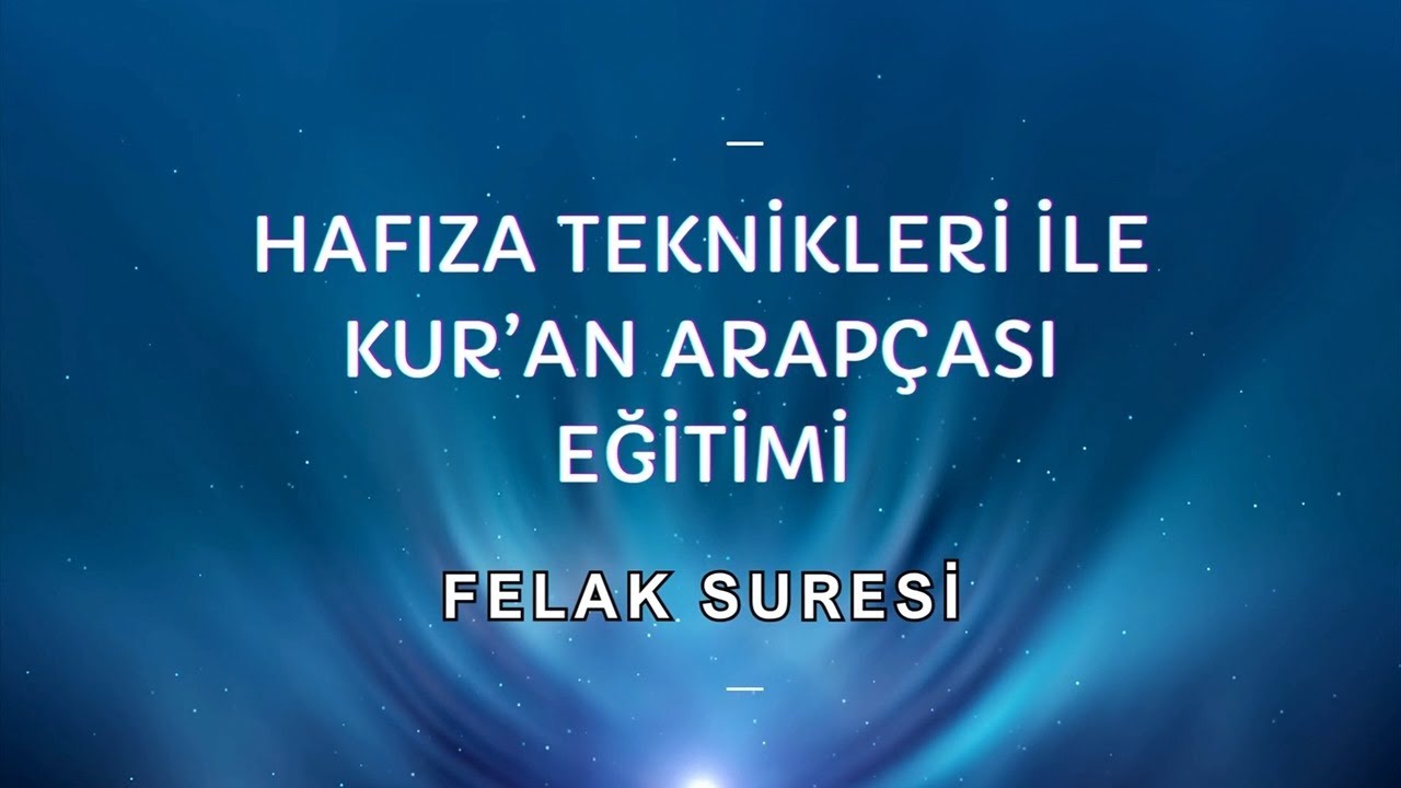 Felak Suresi - Kırık Meal Tahkik Dersi - Sinan YILMAZ