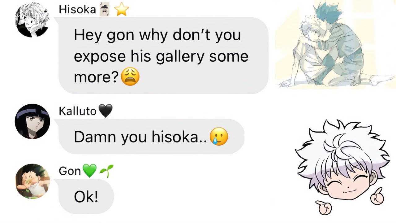 ||Gon exposes killua’s gallery part 2|| some Killugon pictures in this video😅||
