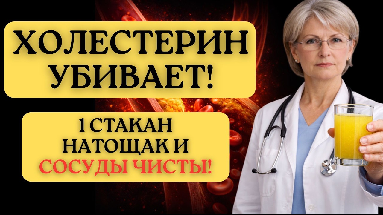 ХОЛЕСТЕРИН РУХНЕТ! Всего 1 Cтакан Этого Напитка Натощак   (РАСКРЫВАЕМ СЕКРЕТ)