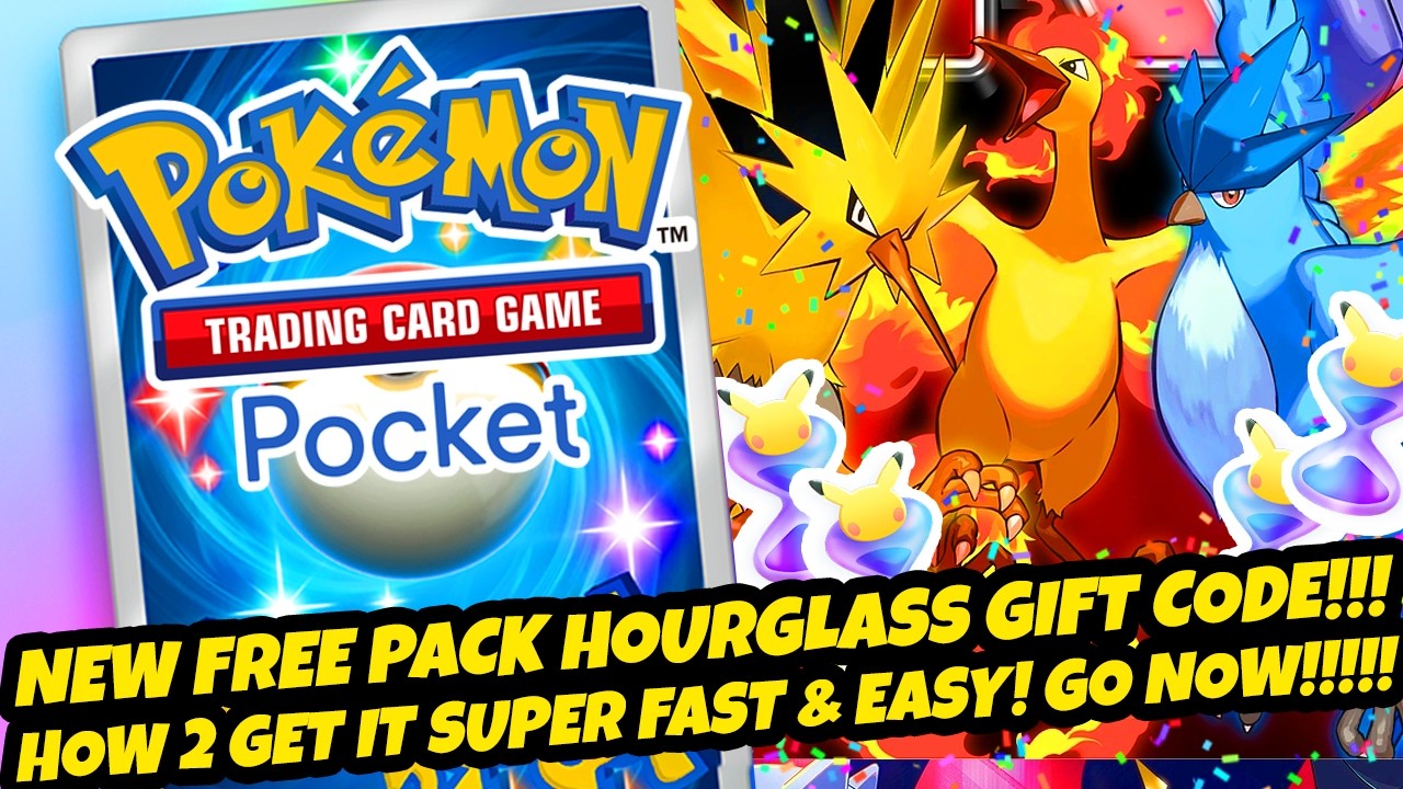 *NEW FREE PACK HOURGLASS GIFT CODE!* HOW TO GET IT SUPER FAST & EASY GUIDE! GO!! (Pok&eacute;mon TCG Pocket