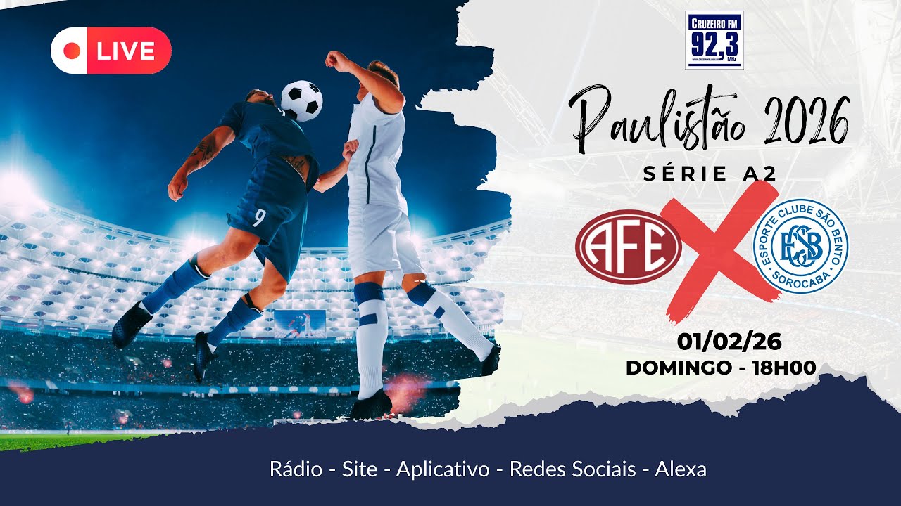 AO VIVO || FERROVIÁRIA x SÃO BENTO || CAMPEONATO PAULISTA - SÉRIE A2 01/02/2026