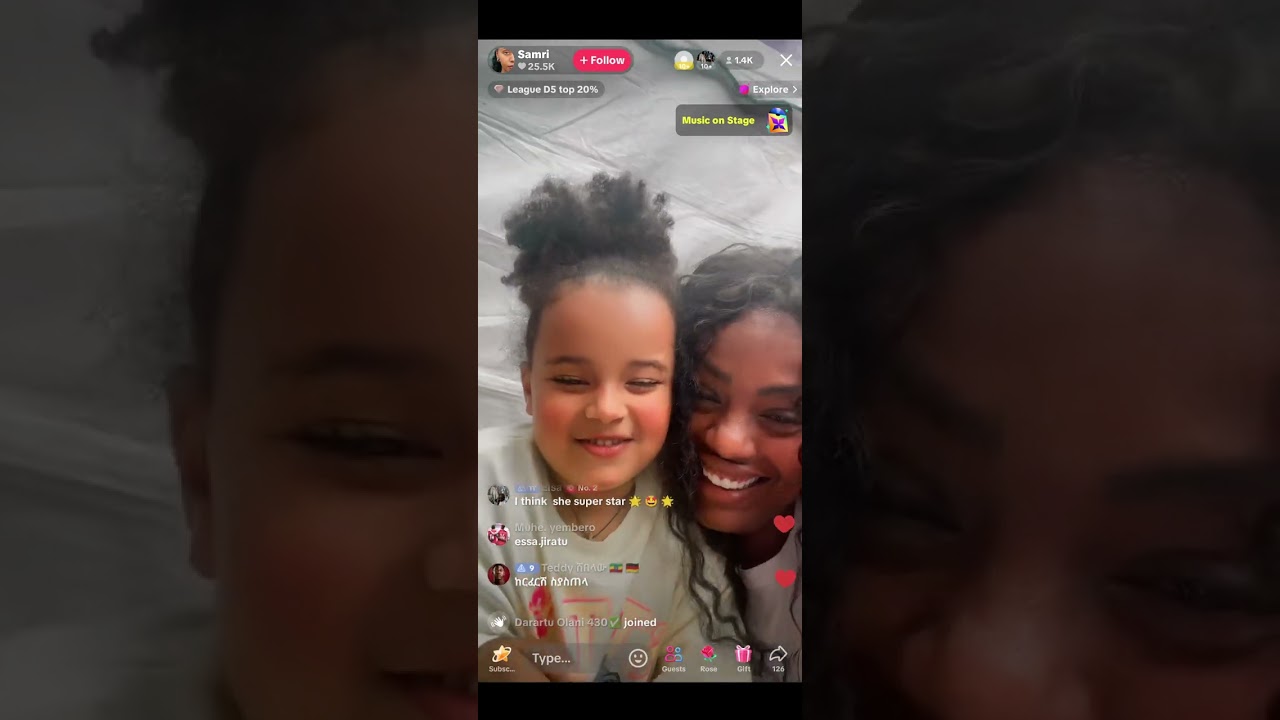 ጣፋጯ ፊሎ ለጊፍተሮች ፍቅር ስትሰጥ 🥰 cute Filo Fani Samri on Gege kiya live showing love for the gifters