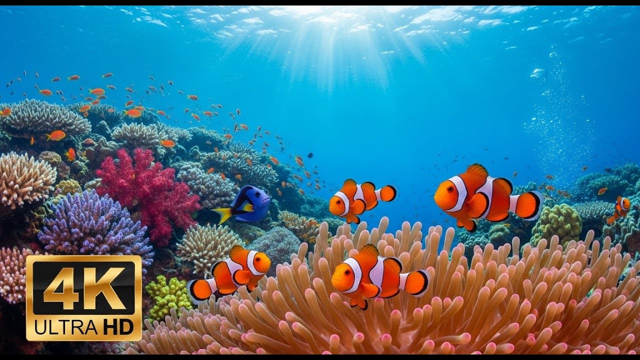 🐟 4K Aquarium Screensaver – Colorful Tropical Fish & Peaceful Ocean Ambience