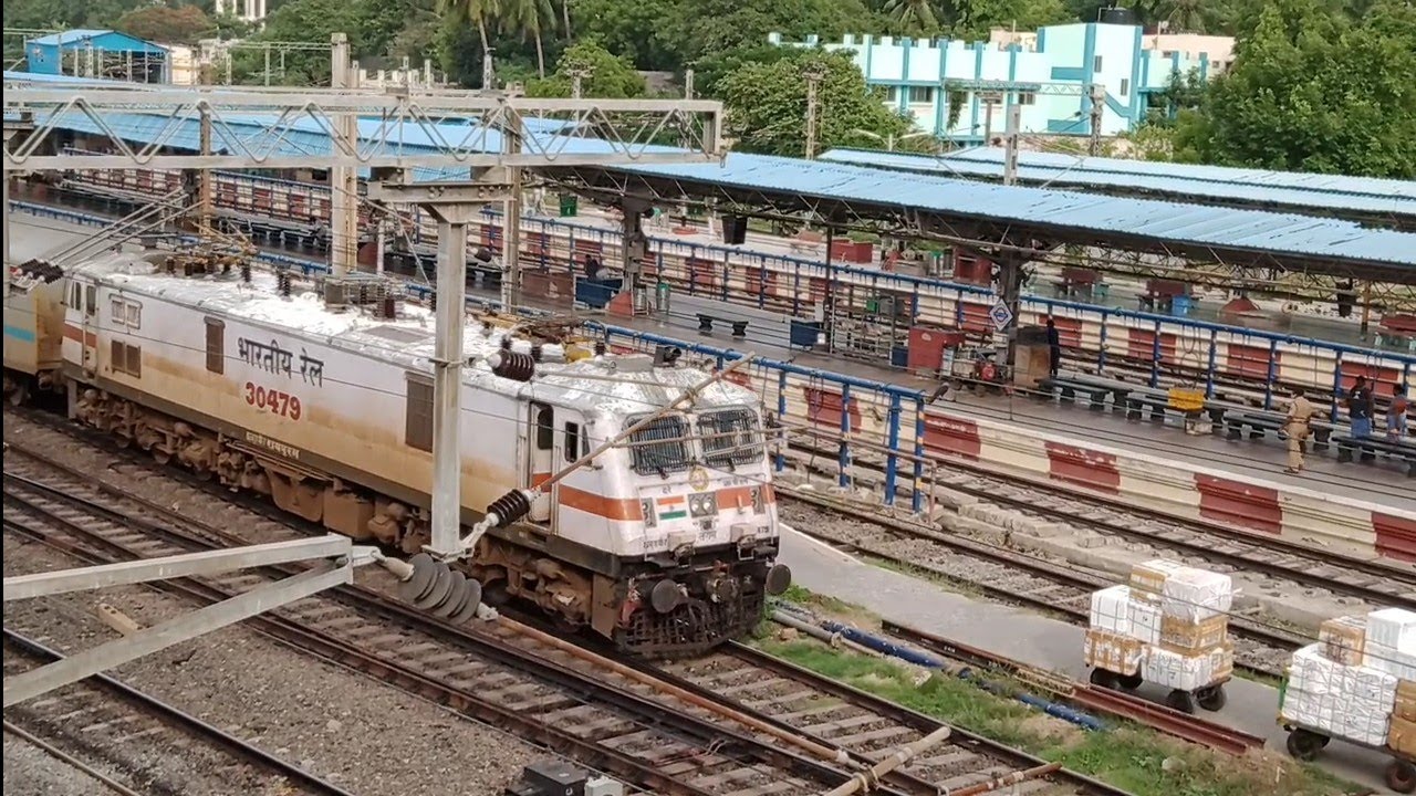 06156 DELHI HAZRAT NIZAMUDDIN MADURAI TAMILNADU SAMPARK KRANTI SF DEPARTED CHENNAI EGMORE RPM WAP 7