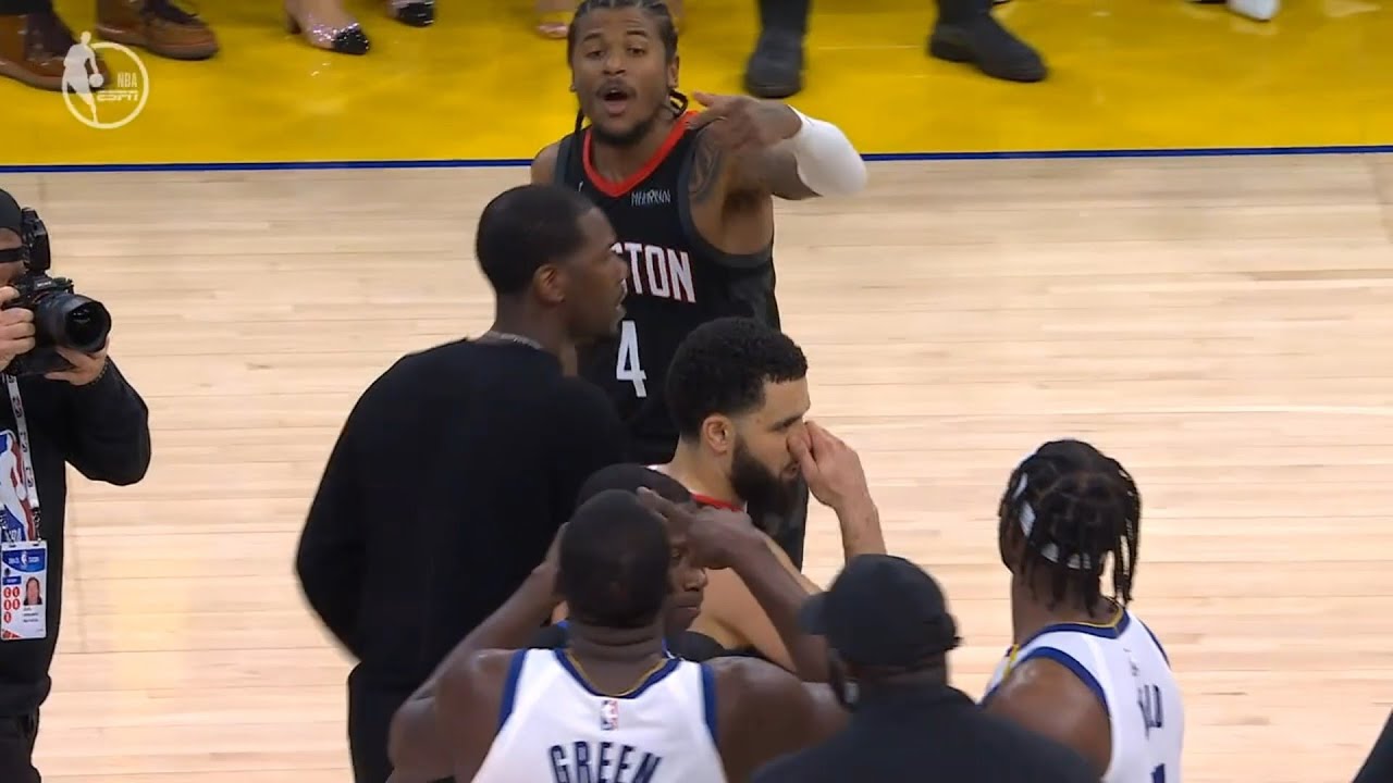 Draymond has words with Jalen Green after game and told him to paint his nails