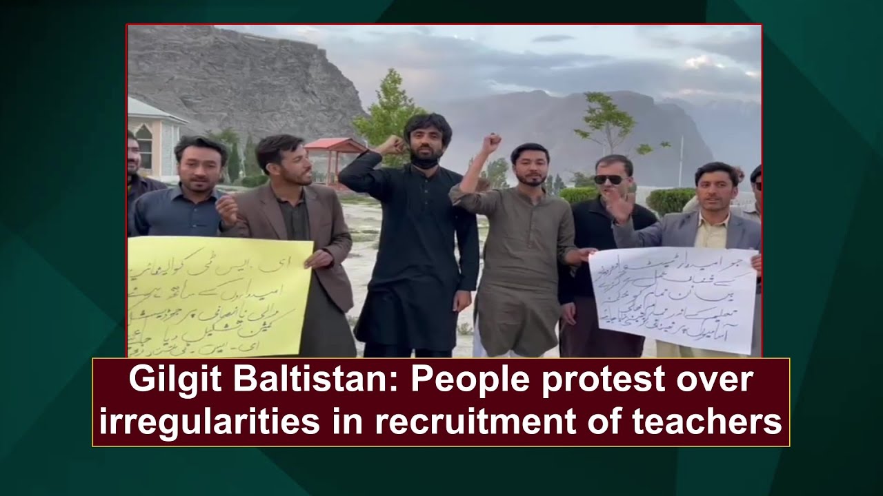 #GilgitBaltistan: People protest over irregularities in recruitment of teachers I #KashmirNews