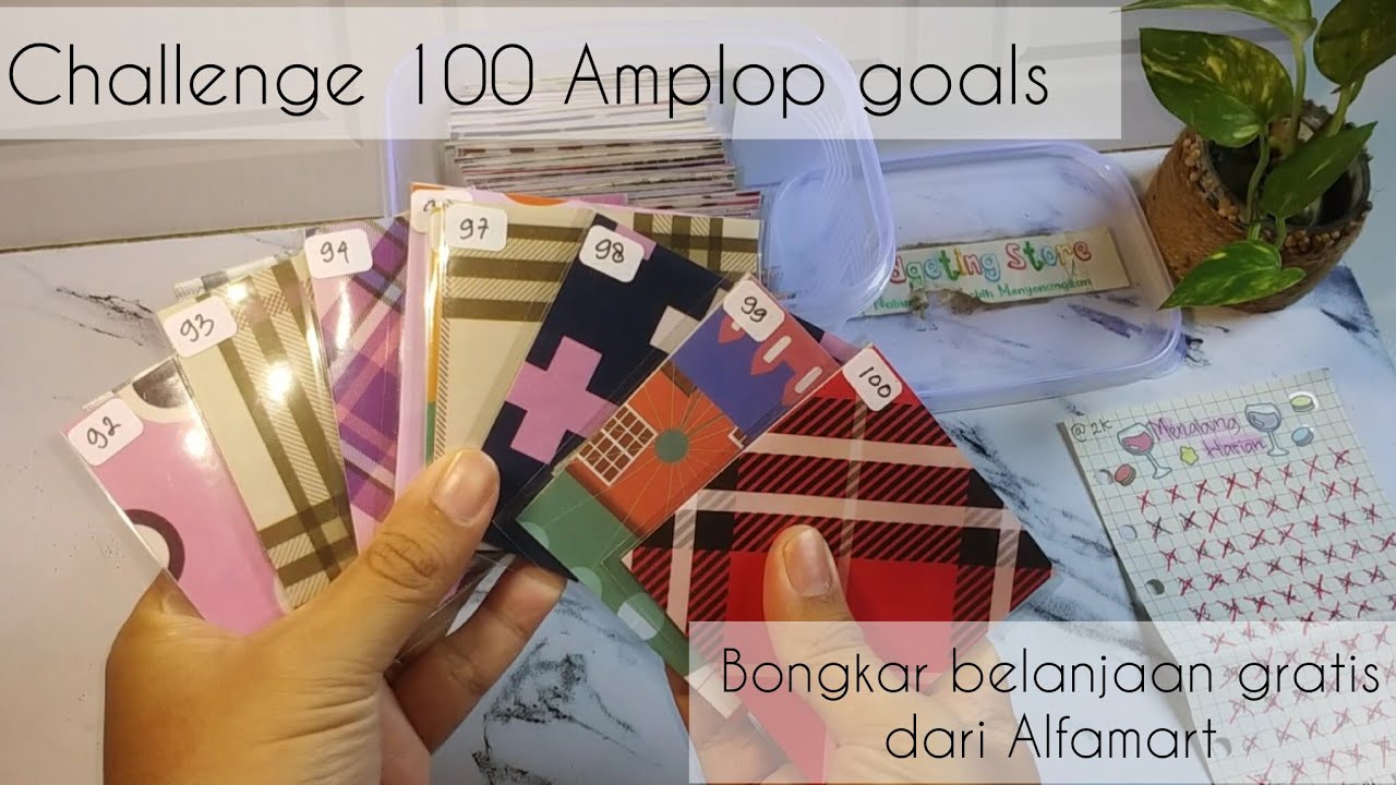 Challenge 100 Amplop goals || Dapat voucher belanja dari Alfamart 