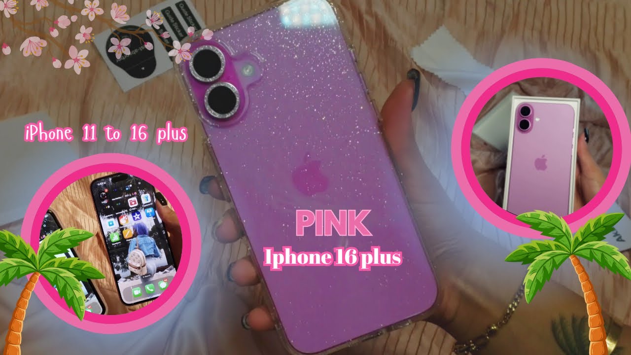 PINK iPhone 16 plus unboxing 🩷📱