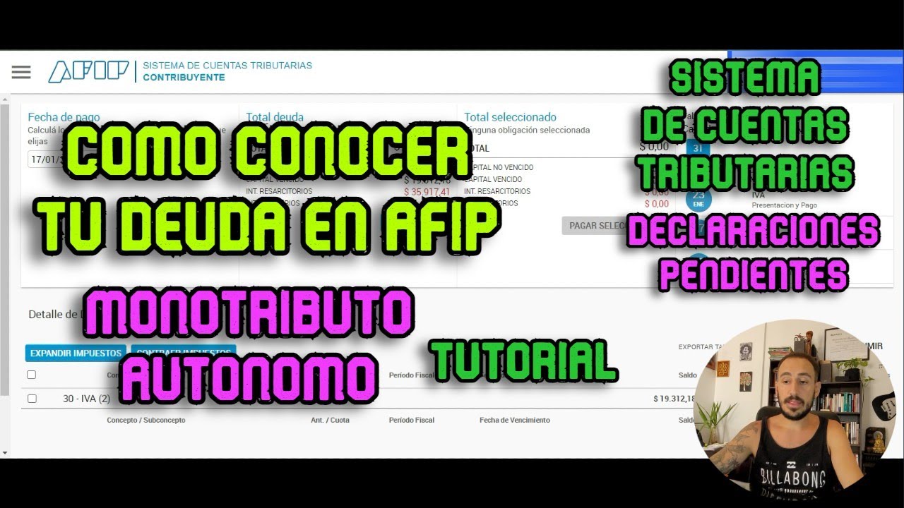 Como ver DEUDA en AFIP de mi MONOTRIBUTO o AUTONOMO | SISTEMA DE CUENTAS TRIBUTARIAS TUTORIAL