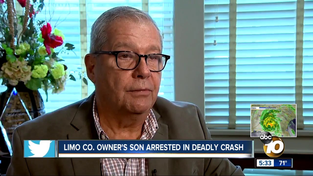 Limo company owner's son arrested in crash