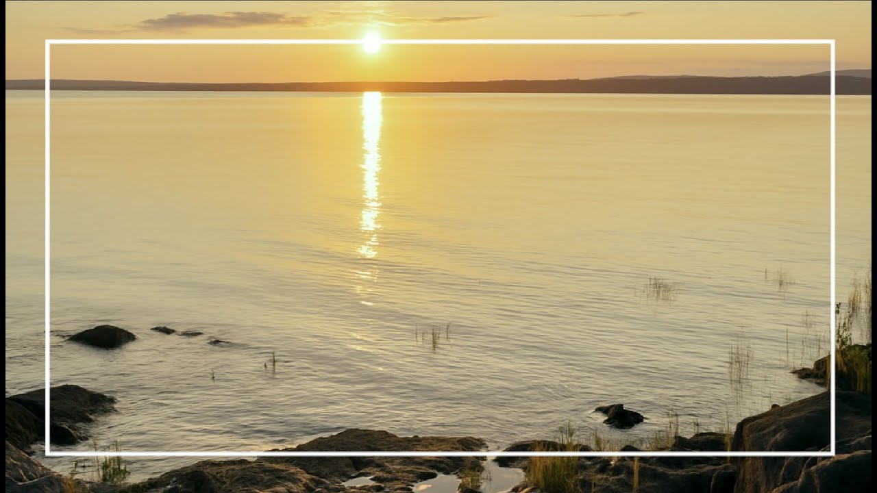 Golden Sunset & Soothing Waves - Tranquility Nature sounds - 4K Ultra HD