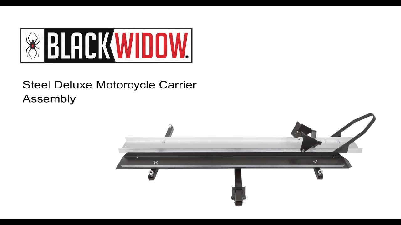 Black Widow Steel Deluxe Motorcycle Carrier – 600 lb  Capacity