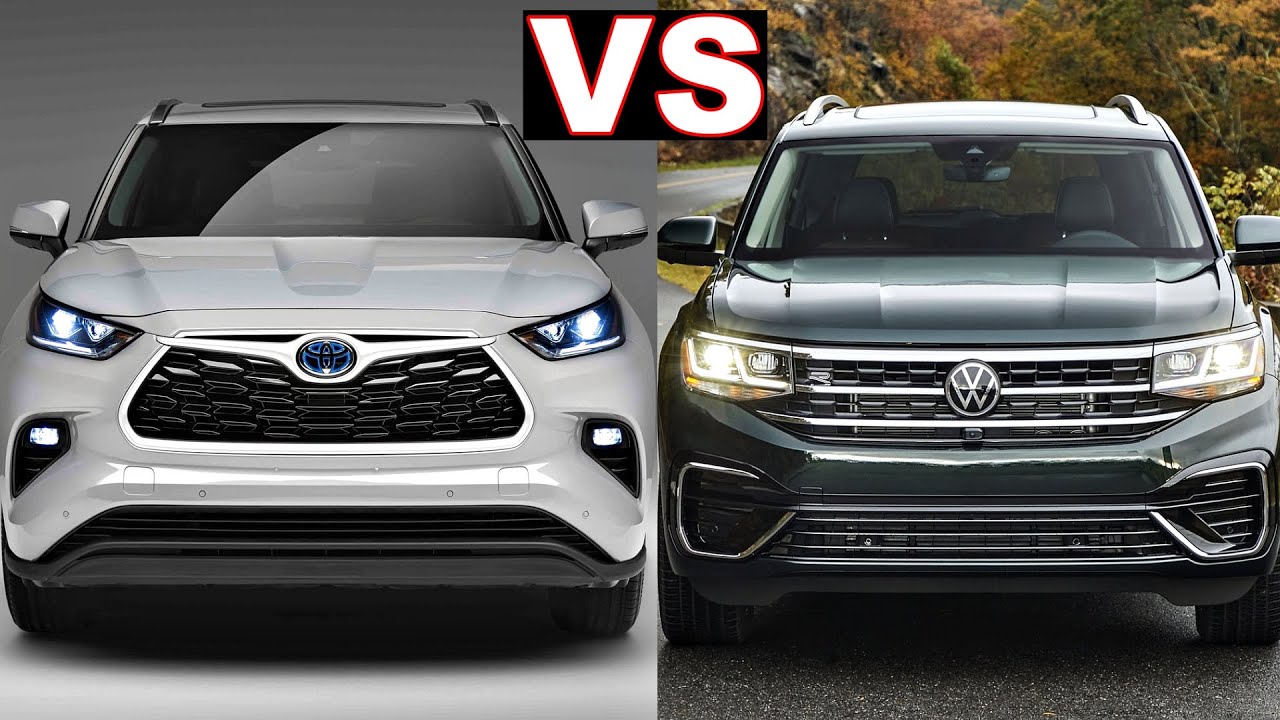 2022 Toyota Highlander vs Volkswagen Atlas (2022) Spacious family SUVs! toyota highlander, vw atlas!