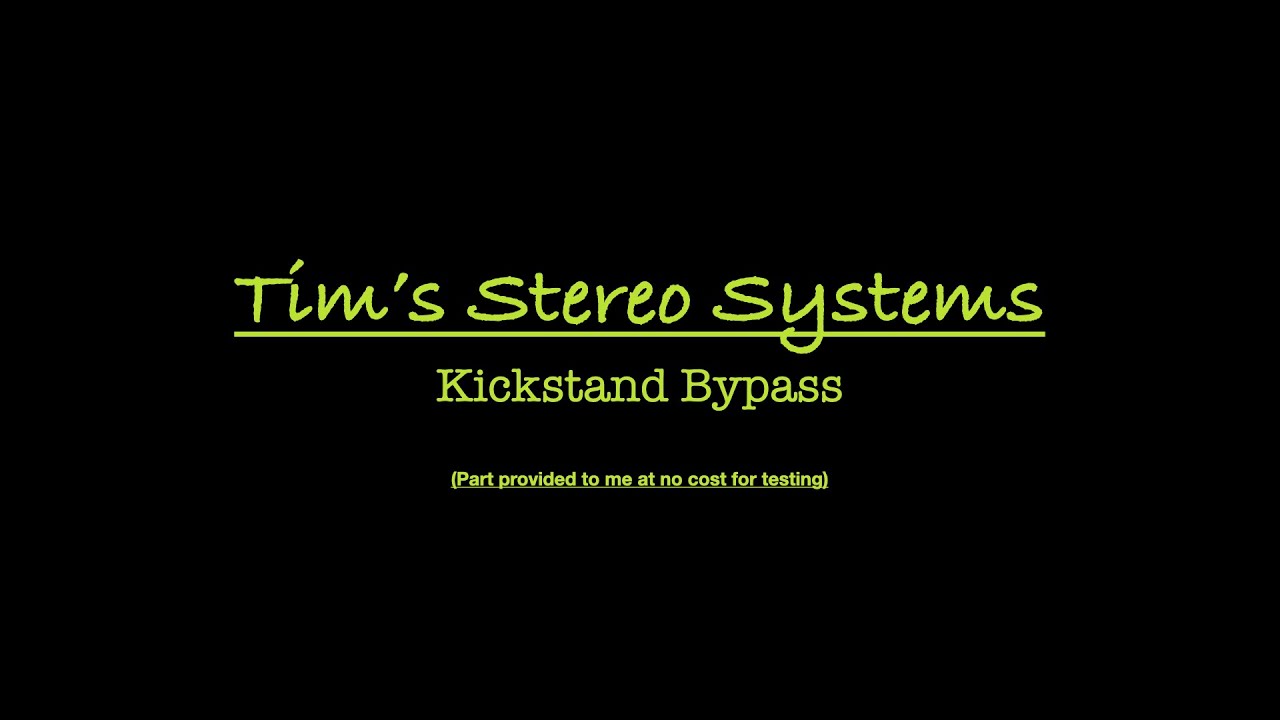Tim's Stereo Systems Kickstand Bypass  (Brake Hold in Neutral)
