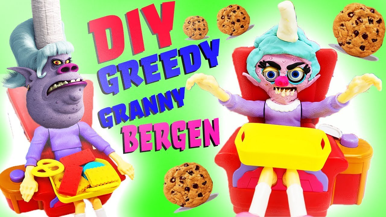 Trolls Movie Greedy Granny Bergen Chef DIY Crafts For Kids! Play-Doh How To Video!