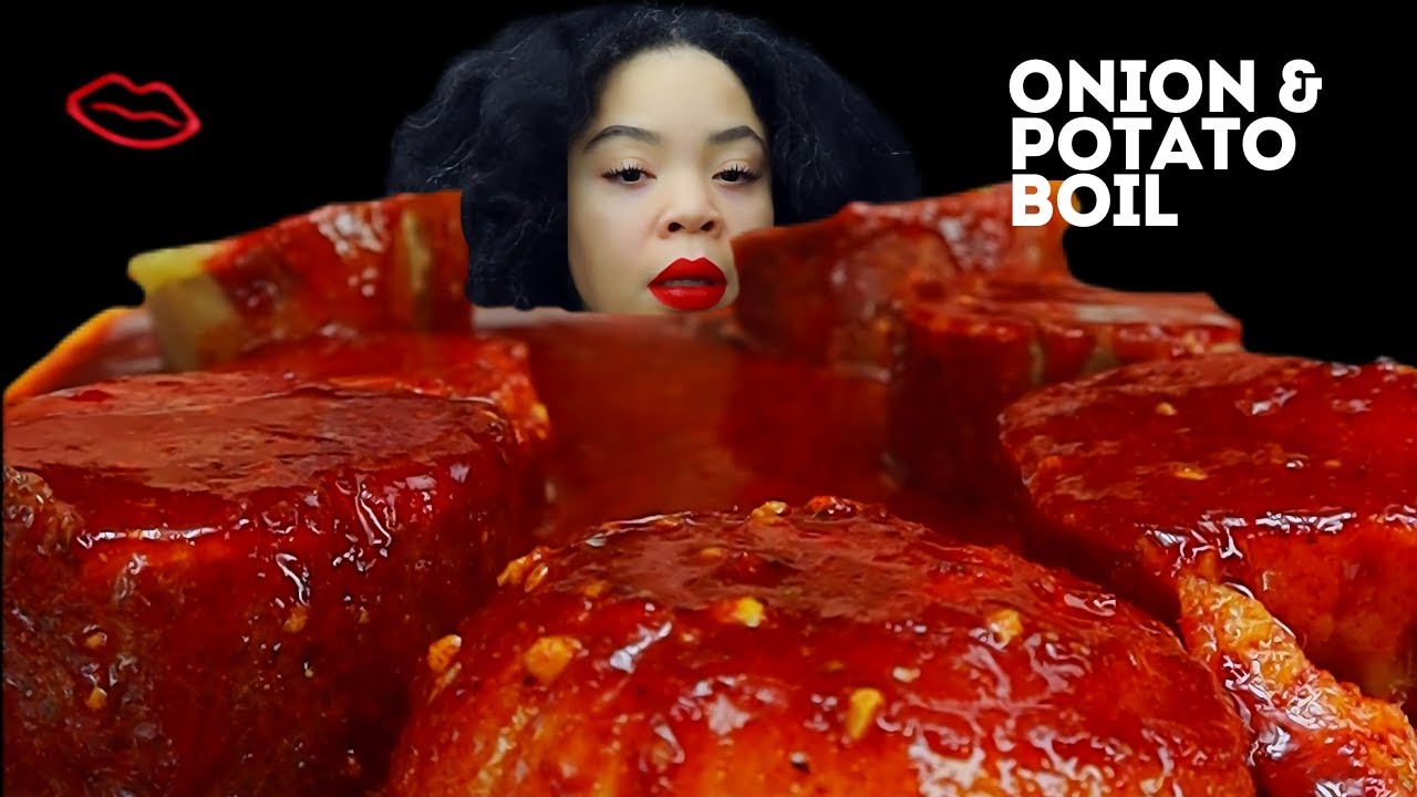 Spicy Buttery Onion Boil, Potato Boil |TikTok Viral | Mukbang ASMR | Mmm ASMR