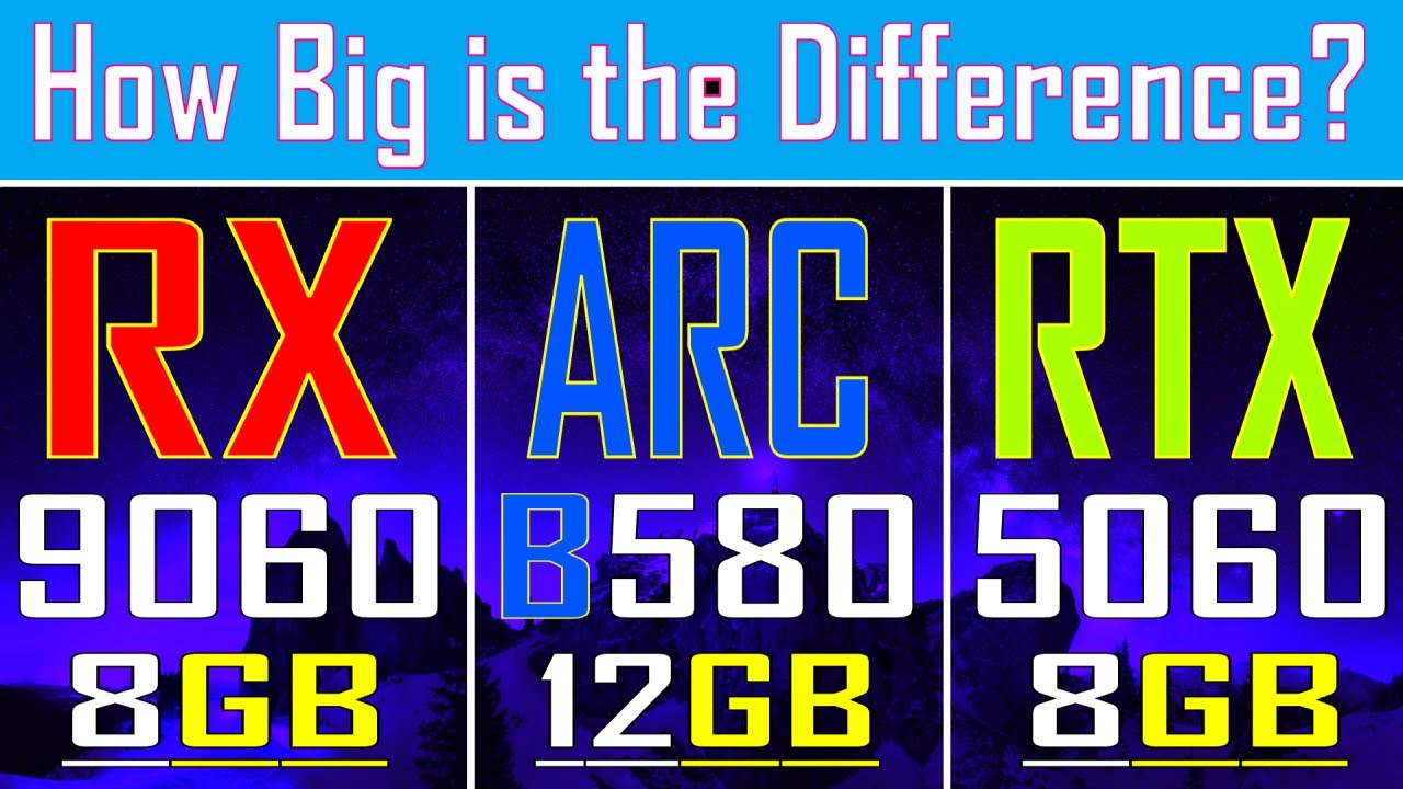 RX 9060 vs ARC B580 vs RTX 5060 || PC GAMES TEST ||
