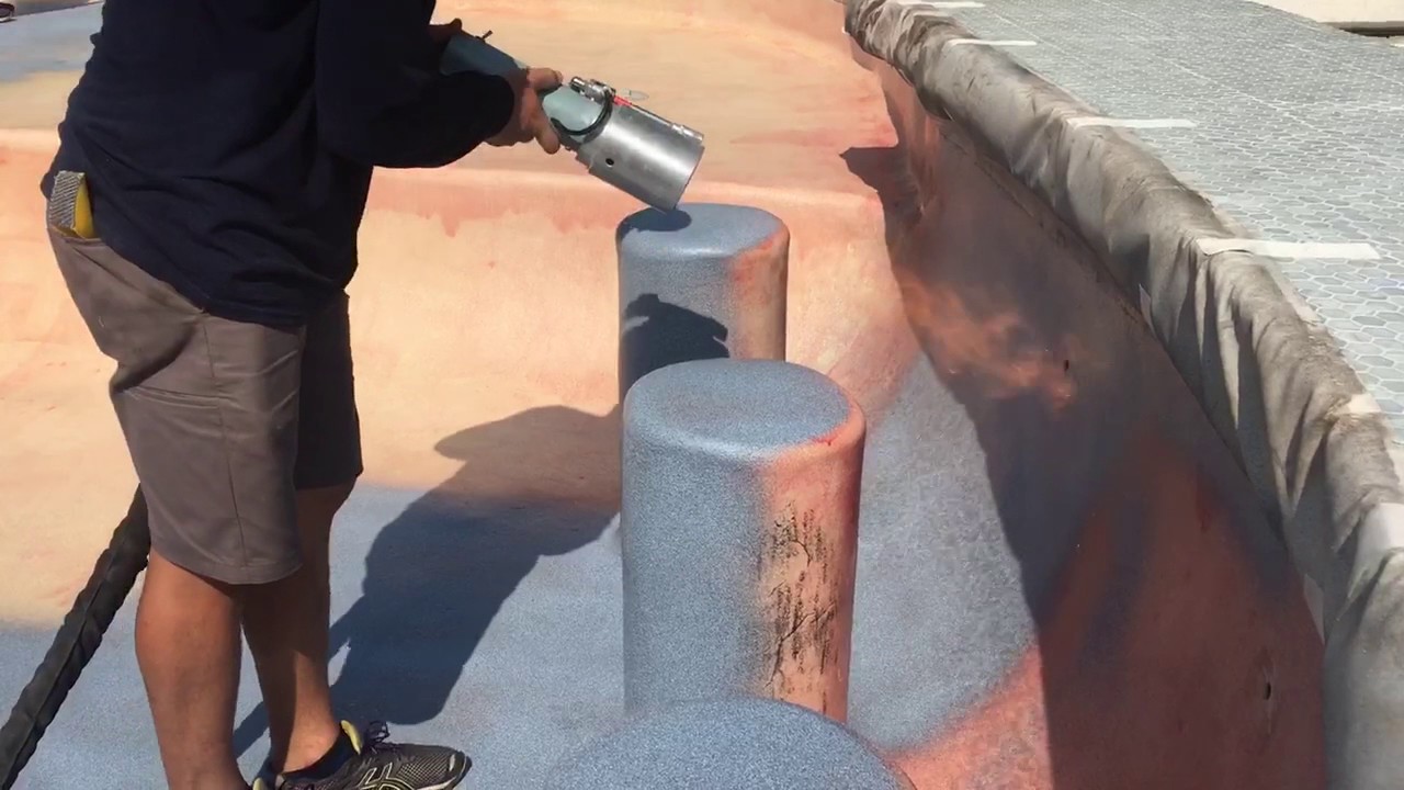 Flame throwing AquaBRIGHT Ecofinish in Blue Lagoon vid 2