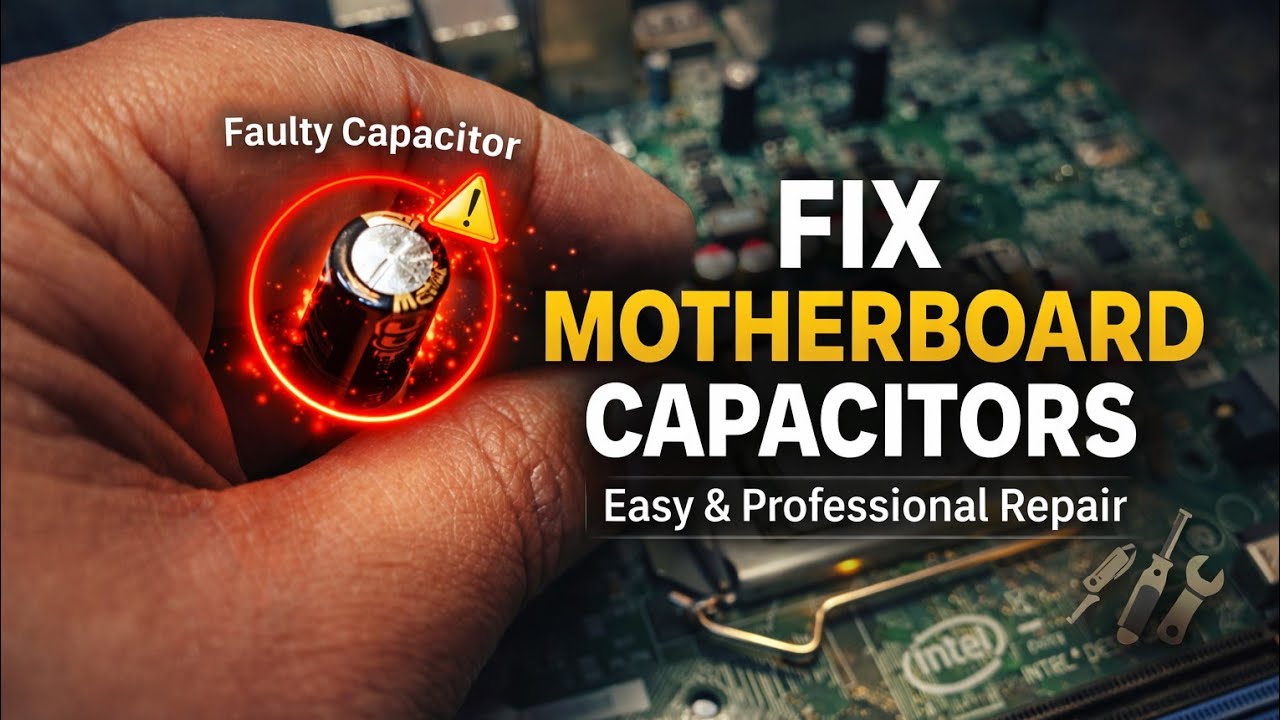 How to Replace Faulty Capacitors on PC Motherboard | Easy & Professional Repair