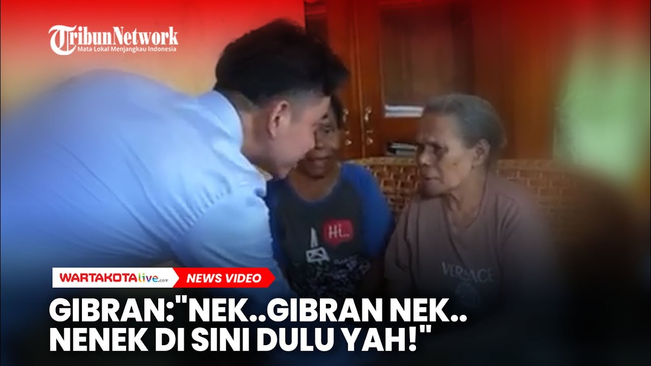 Wapres Gibran: "Nek..Gibran Nek...Nenek di Sini Dulu Yah!"
