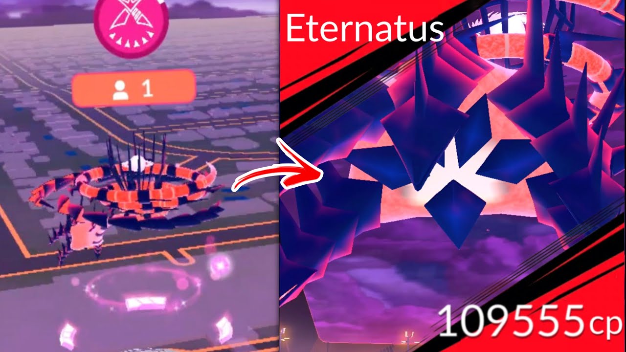 Eternamax Eternatus Raid in Pokemon GO.