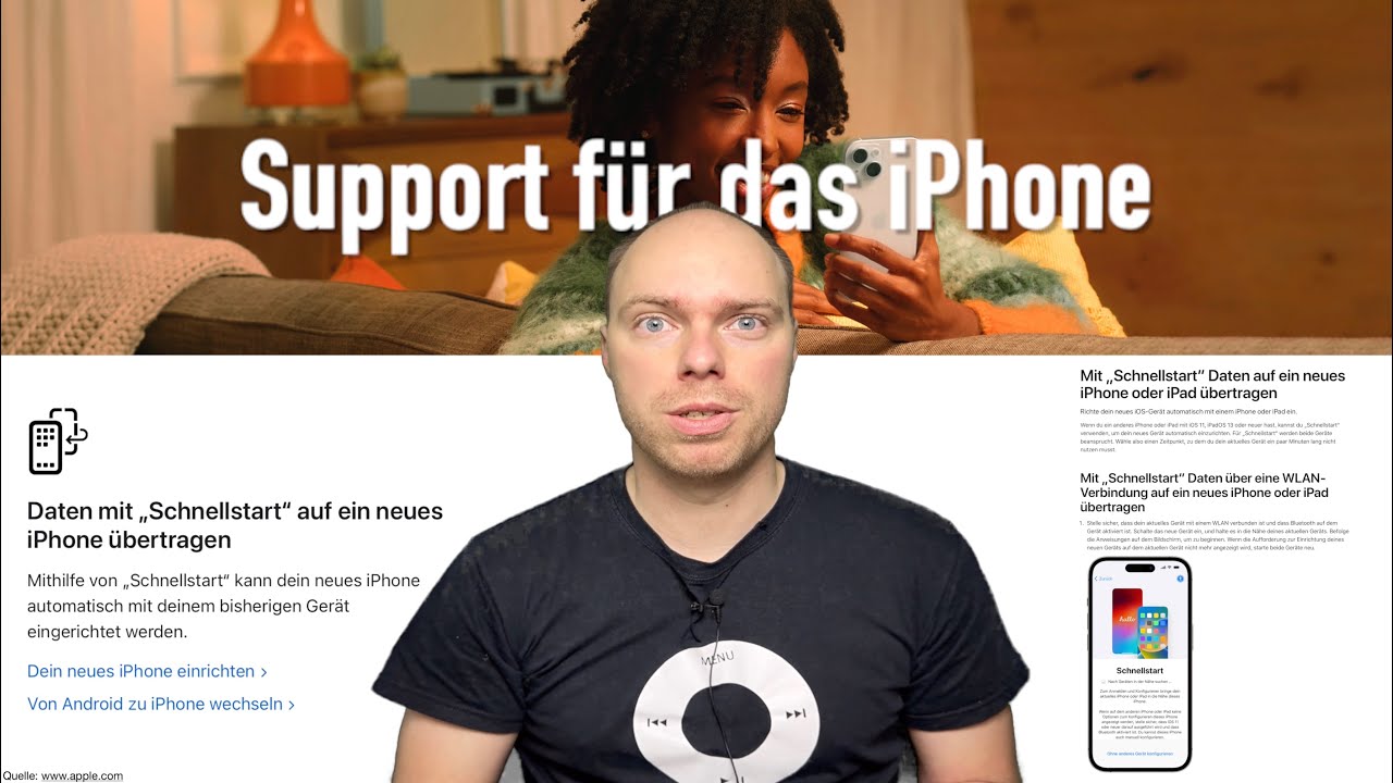 #Daten&uuml;bertragung beim iPhone  mit der Schnellstart Methode (2024)  #iPhone #apple #iphone16
