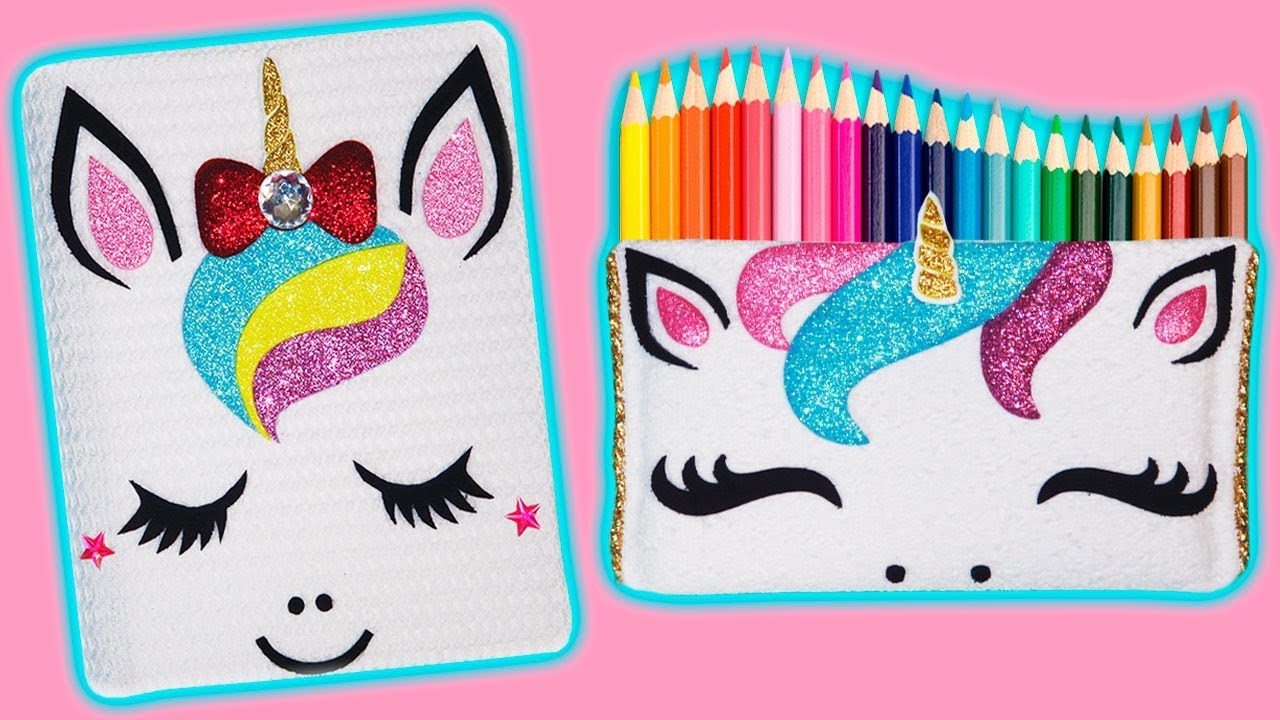 🌈🦄 DIY: Cuaderno y Estuche o Lapicera de Unicornio || #RainboWeek 7 🦄📒