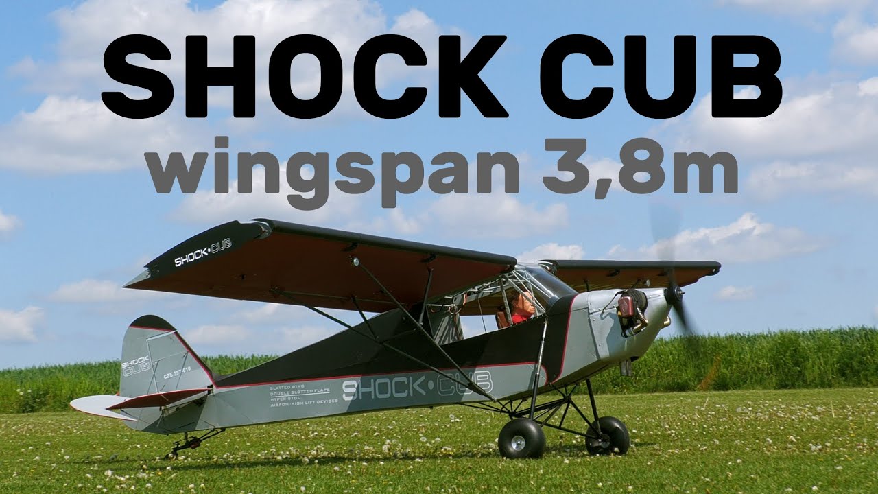 SHOCK CUB | 3,8m giant scale RC airplane | 4K | Syrovice 2025