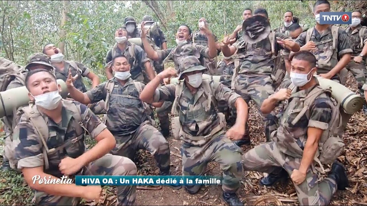 Le Haka des jeunes du RSMA à Hiva Oa