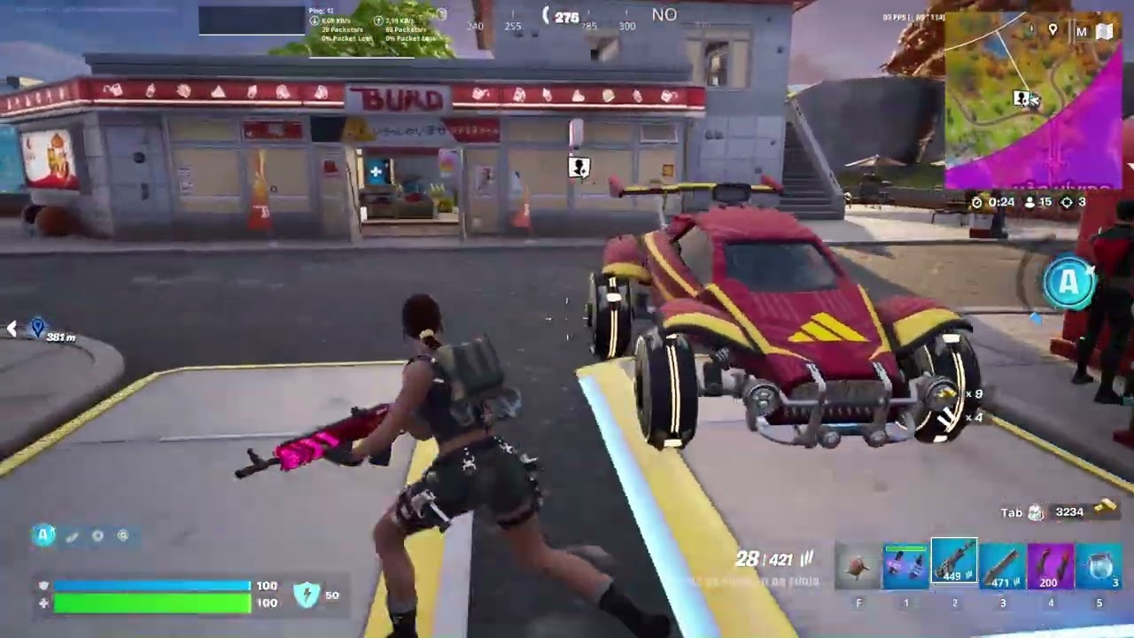 Fortnite Gameplay #1 ‐ Lara Croft Noob Death lol!