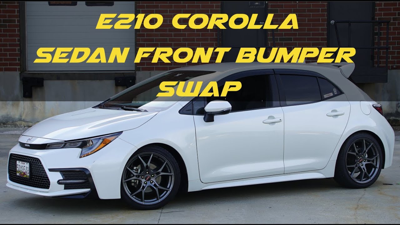 (E210) Замена переднего бампера: Toyota Corolla Hatchback 2019+ на Sedan SE 2020+. Обзор