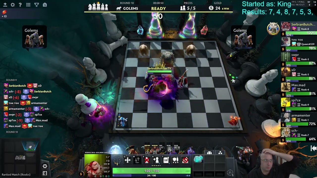 9 Warriors! Dota Auto Chess Season 42!