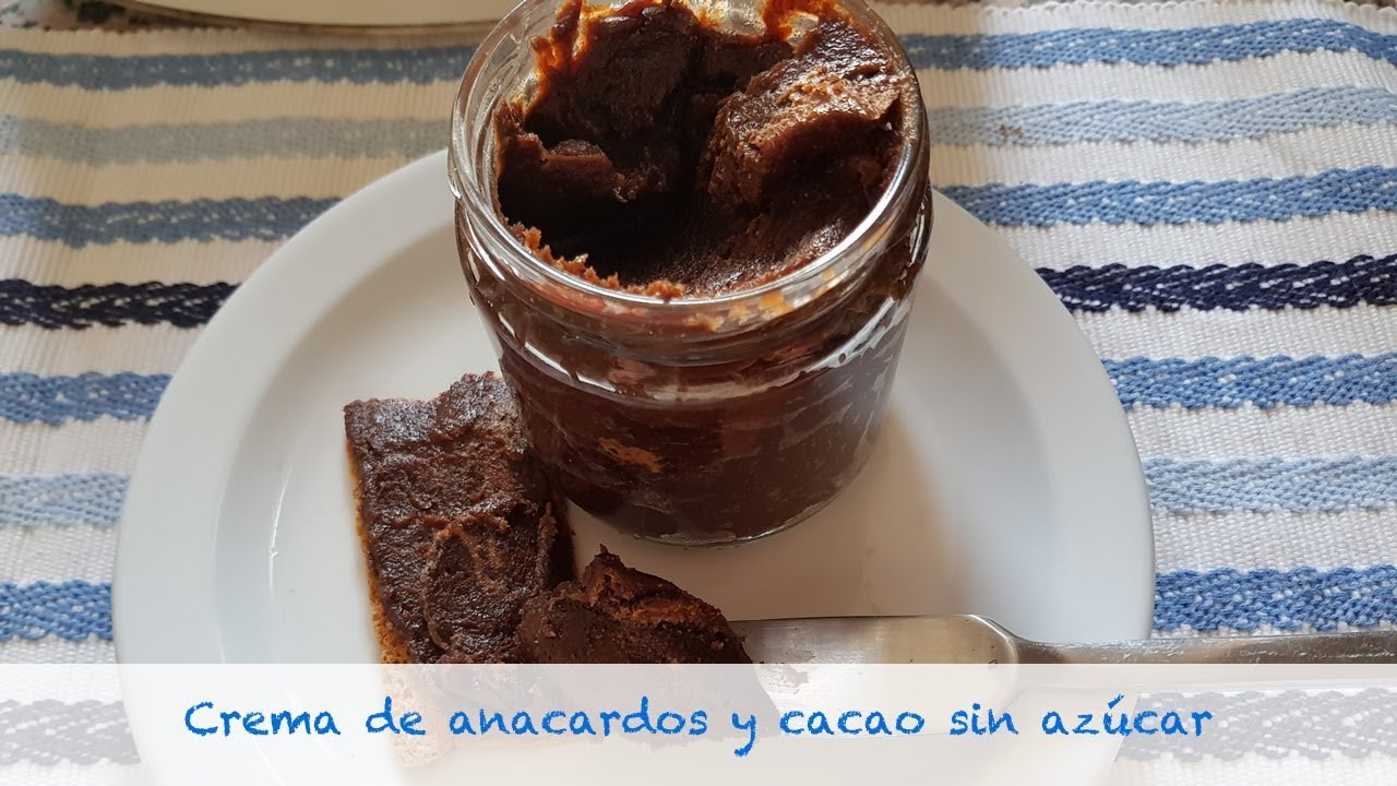 Mantequilla de anacardos con cacao sin azúcar + pasta de datiles