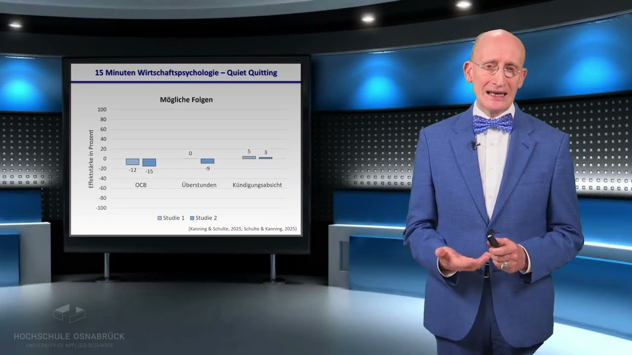 105: Quiet Quitting - Eine Einordnung '15 Minuten Wirtschaftspsychologie' Prof. Dr. Kanning