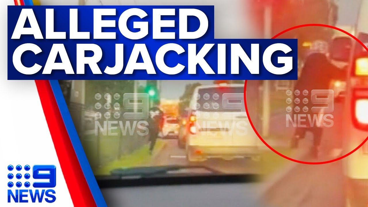 Melbourne mother fights back after alleged carjacking while her kids were inside | 9 News Australia