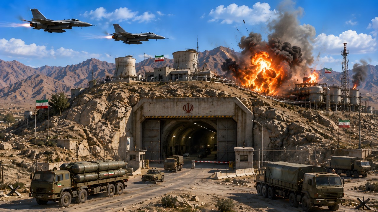 США наносят удар по скрытому подземному ядерному объекту Ирана | ARMA 3