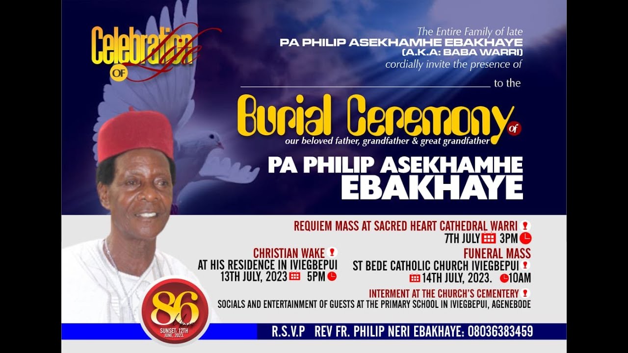 Burial Ceremony of Pa Philip Asekhamhe Ebakhaye