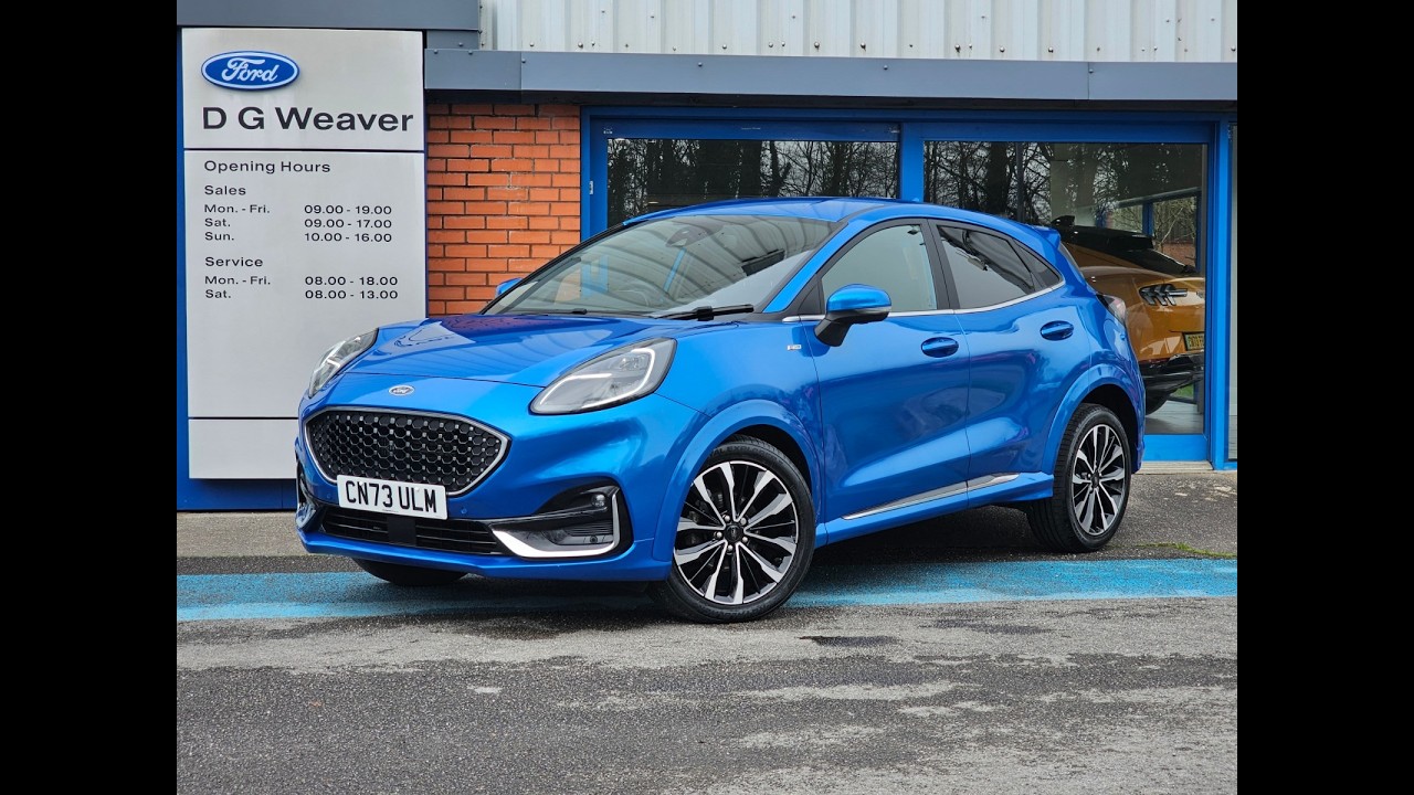 Walk around video of our Ford Puma ST Line Vignale in Desert Island Blue