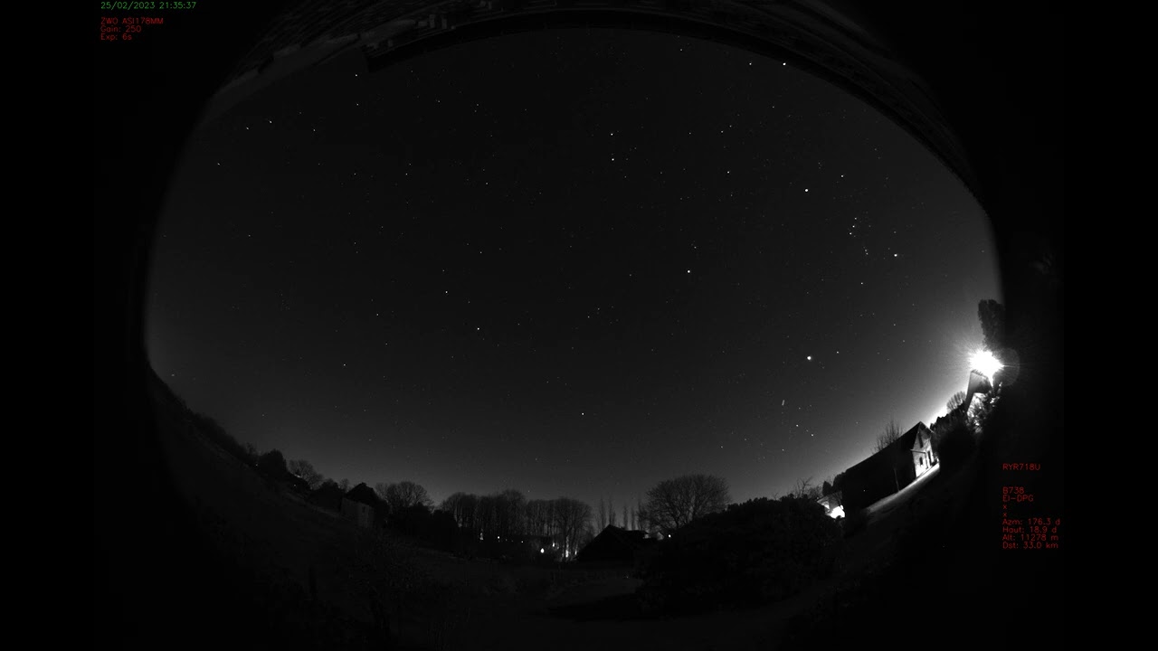 Night flight time lapse (ZWO 178M)