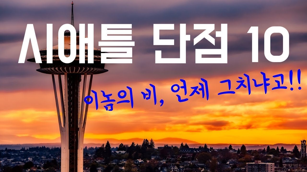 시애틀 단점 10가지 (미국이민생활)