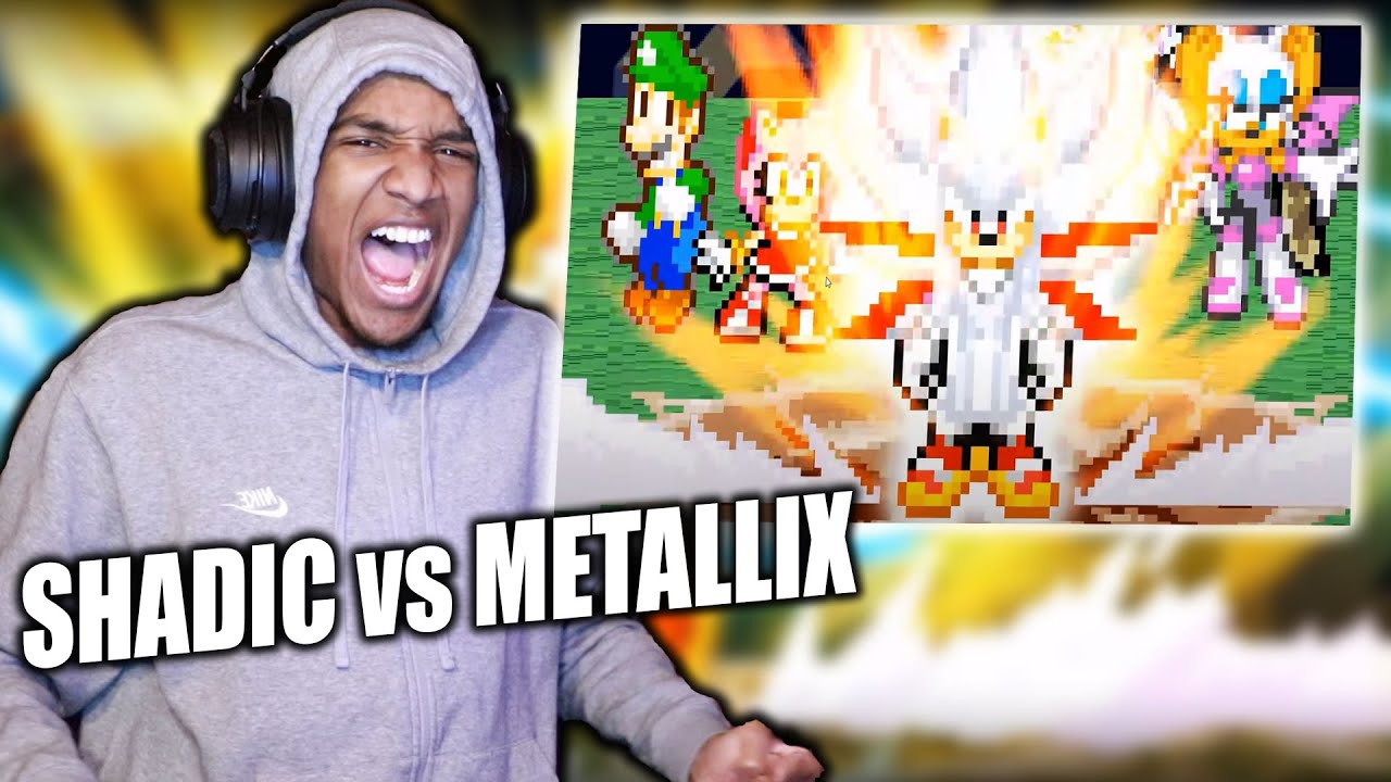 When Sonic and Shadow Combine ALL their Super Forms -  Shadic vs Metallix | Sprite Battle Reaction