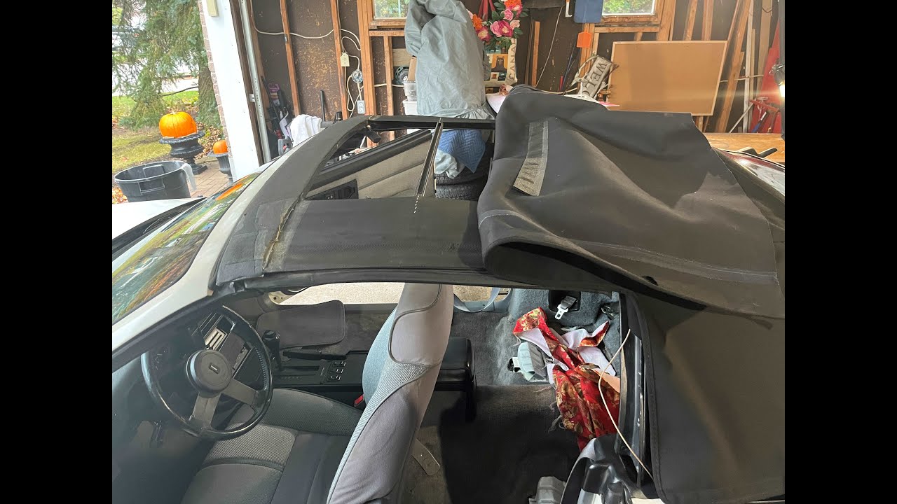 Part 4/4 ASC convertible top replacement  for 1988 to 1992 Chevrolet Camaro IROCZ Firebird Trans Am