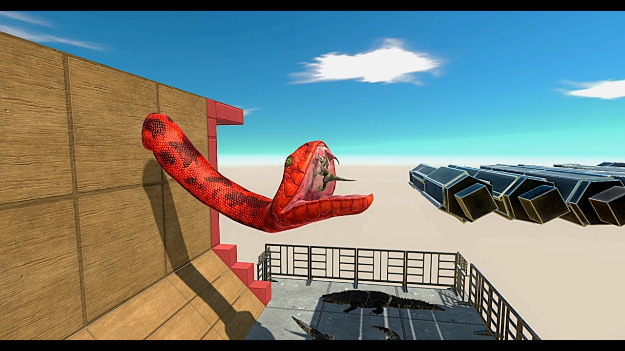 Giant Snake vs T-Rex - Animal Revolt Battle Simulator