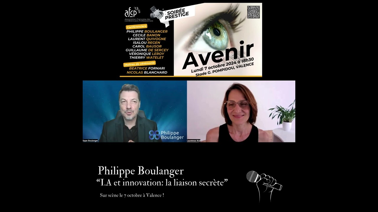 Innovation et IA : la liaison secr&egrave;te ! Philippe Boulanger, Conf&eacute;rencier