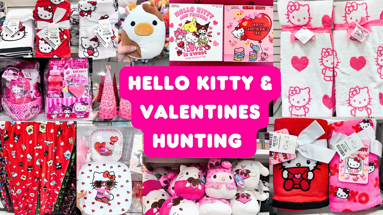 😱Hunting For Viral HELLO KITTY + VALENTINES Goodies!😱 #hellokitty #pink #shopwithme #valentines