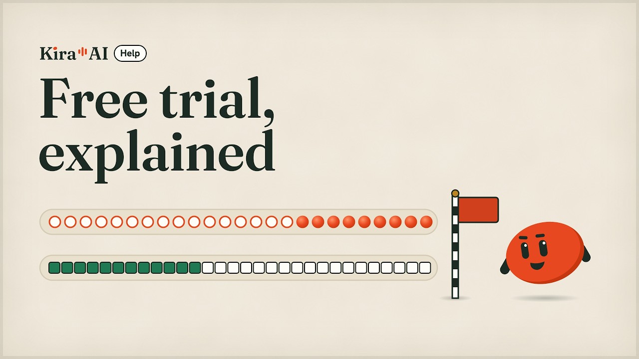 How your Kira-AI free trial works: 25 interviews or 30 days