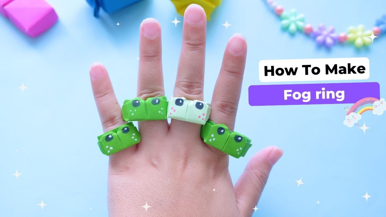 PAPER FROG RING | How to make DIY frog ring | DIY ring | DIY cute crafts | origami ring