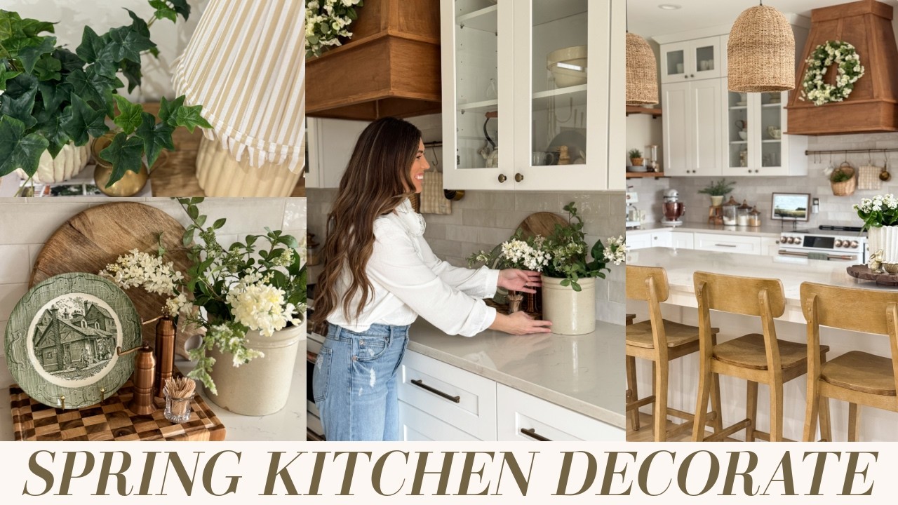 SPRING KITCHEN DECORATING IDEAS | Cottage Spring Decor & Curated Vignettes for a Cozy Kitchen