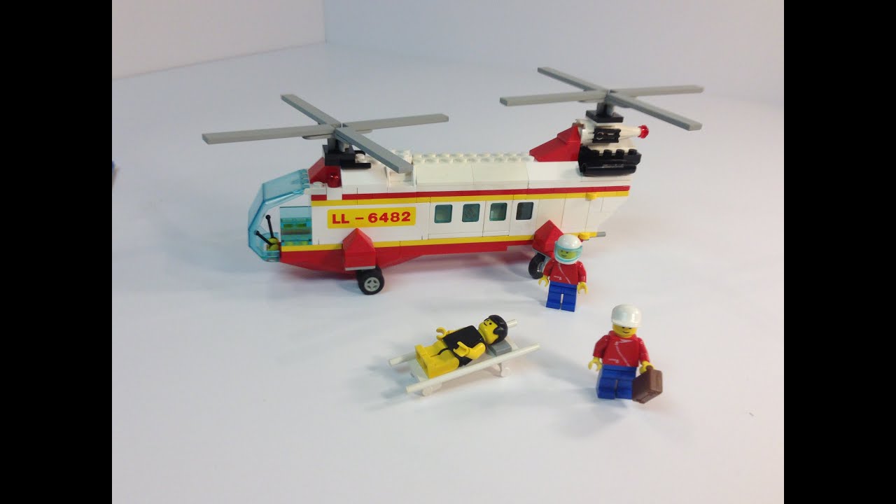 LEGO Classic Town Light & Sound 6482 Rescue Helicopter from 1989